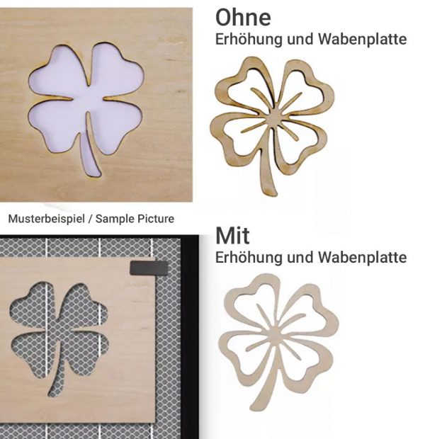 Musterbeispiele zur Erhöhung und Wabenplatte