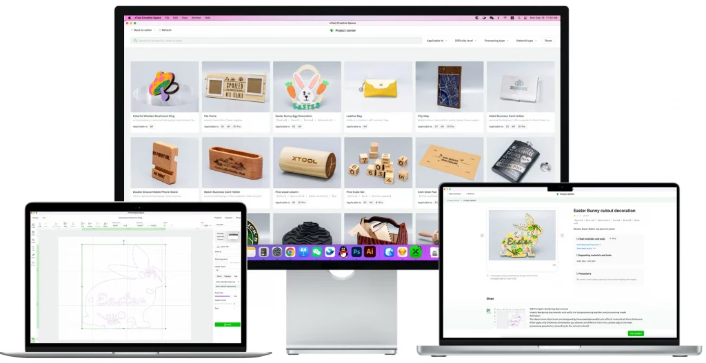 Die xTool Creative Space Software ist für Windows und Mac verfügbar