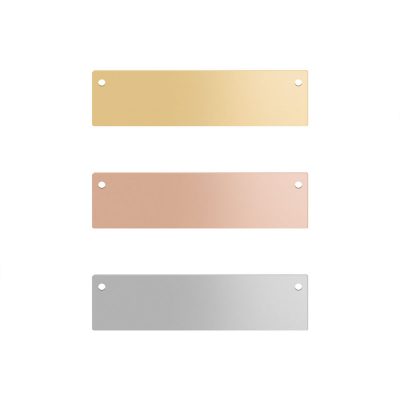 Rechteckige Anhänger für Ketten und mehr zum Gravieren. Gold / Silber / Rose Gold