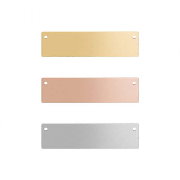 Rechteckige Anhänger für Ketten und mehr zum Gravieren. Gold / Silber / Rose Gold